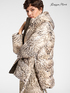 Animal print down jacket image number 0