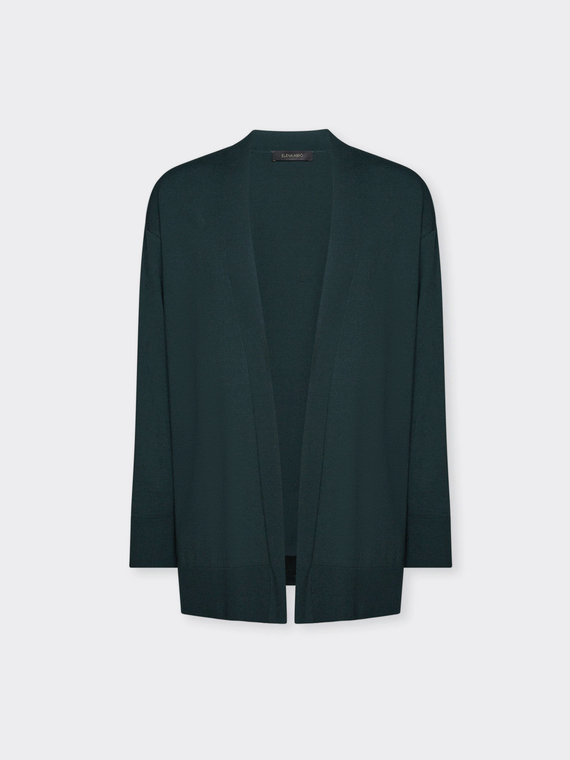 Long cardigan open at the front
