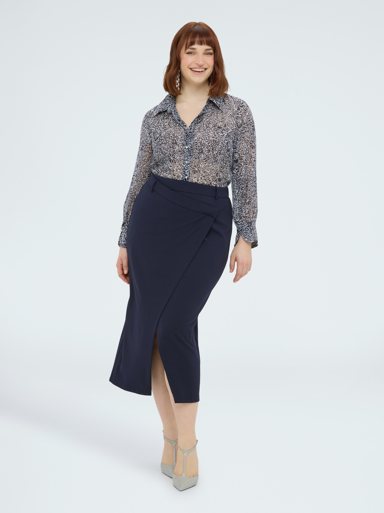 Camicia in creponne con stampa floreale image number 3