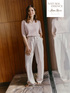 Flowy pants with belt image number 0