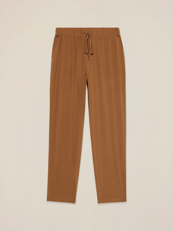 Pantaloni fluizi din vâscoză