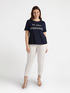 T-Shirt mit Nietenschriftzug image number 3