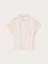 Lurex striped muslin shirt image number 4