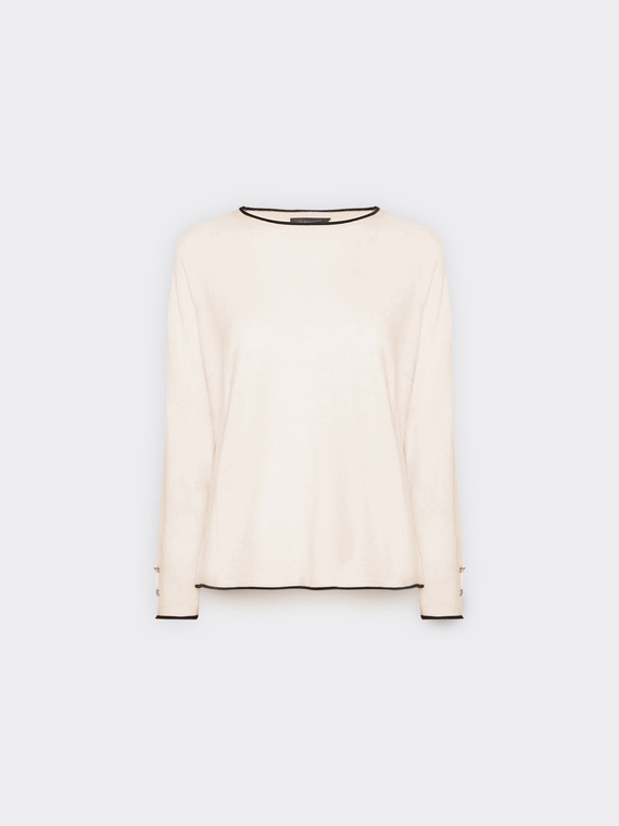 Suéter con borde en contraste