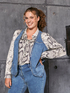 Denim vest with luminous appliqués image number 0