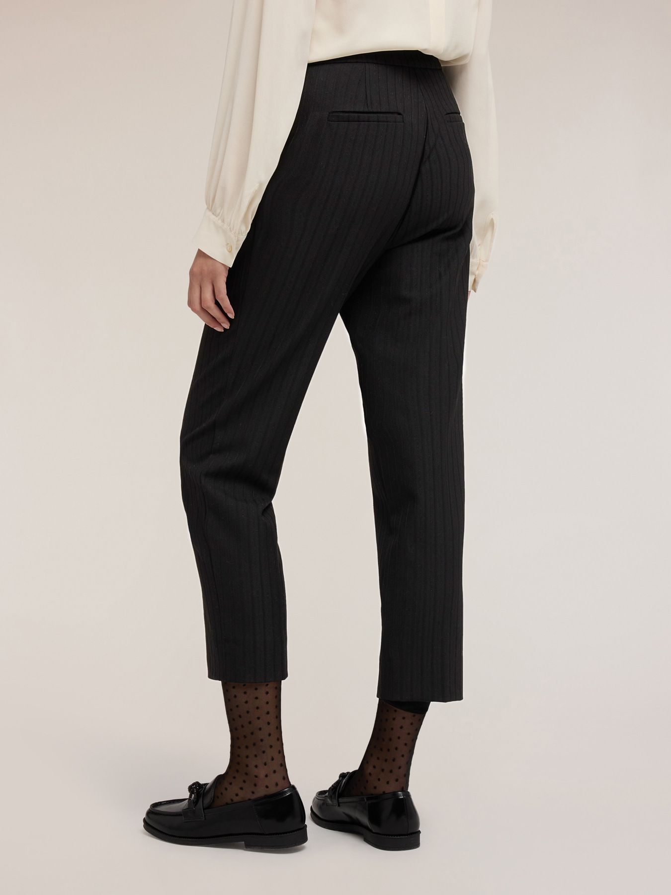 Pantalon regular en tissu teint fil image number 1