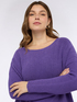 Long sweater with boat neckline image number 3