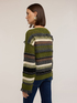 Multicolor striped perforated sweater image number 1