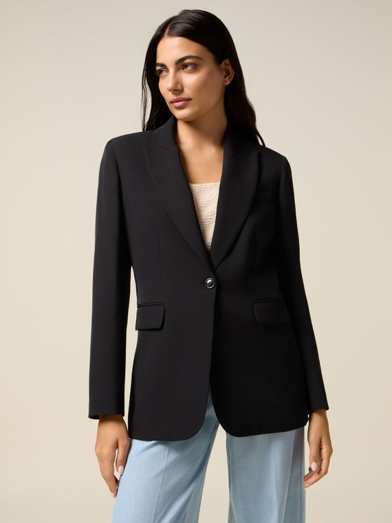 Technical fabric blazer