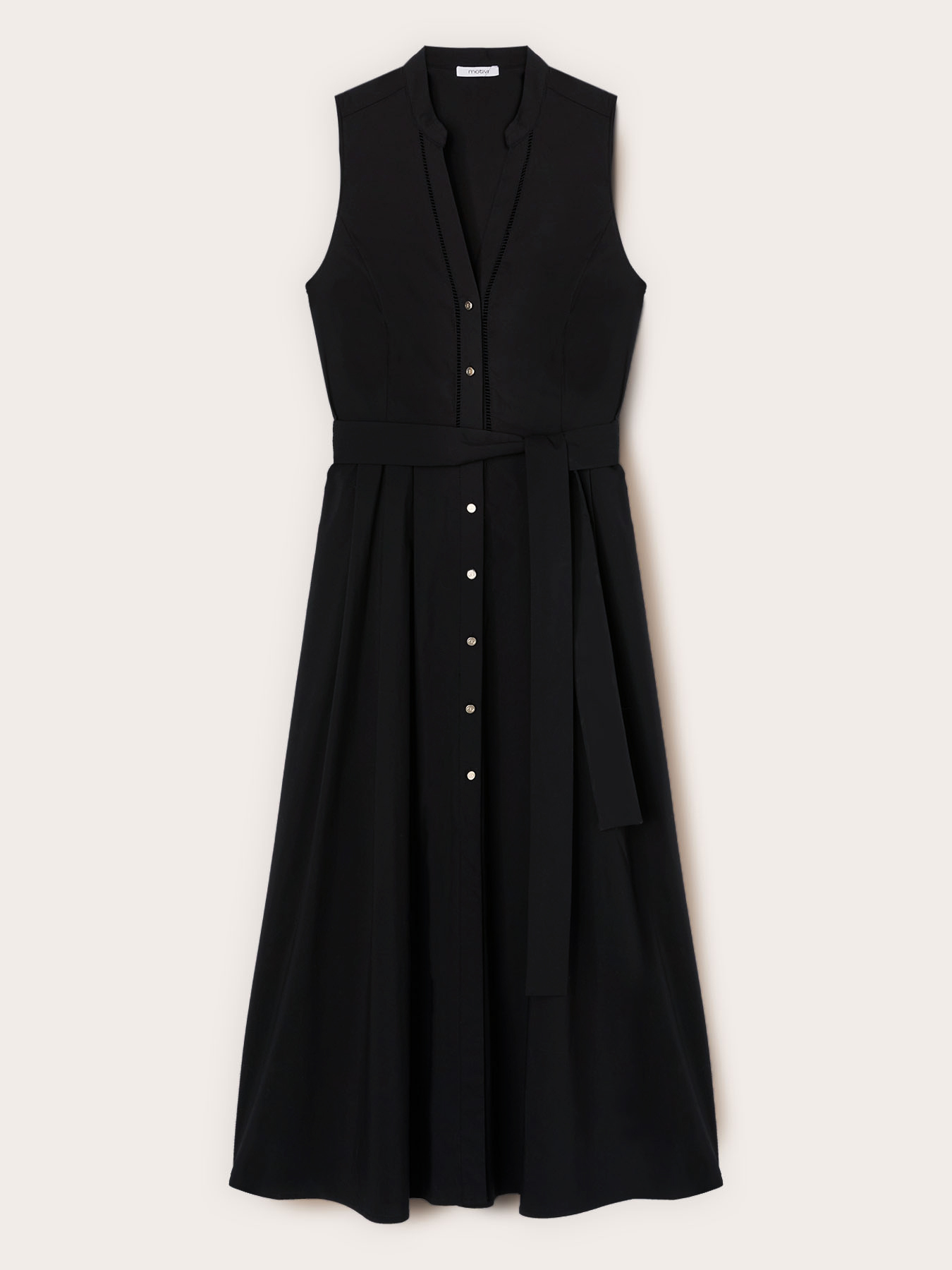 Rochie chemisier lungă din poplin image number 4
