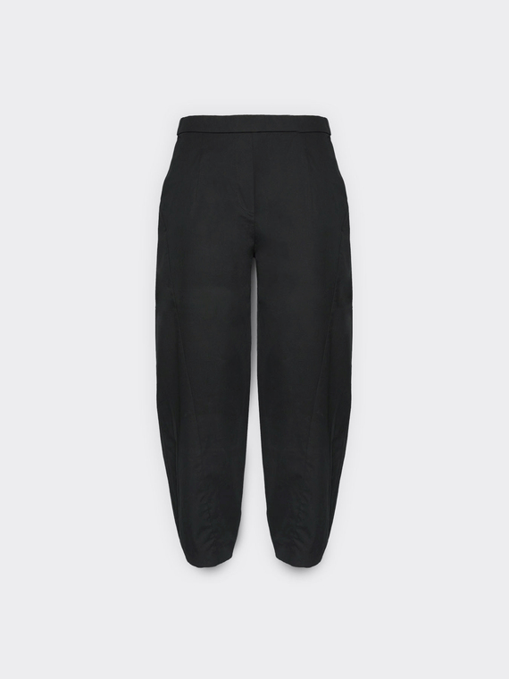 Stretch cotton balloon trousers