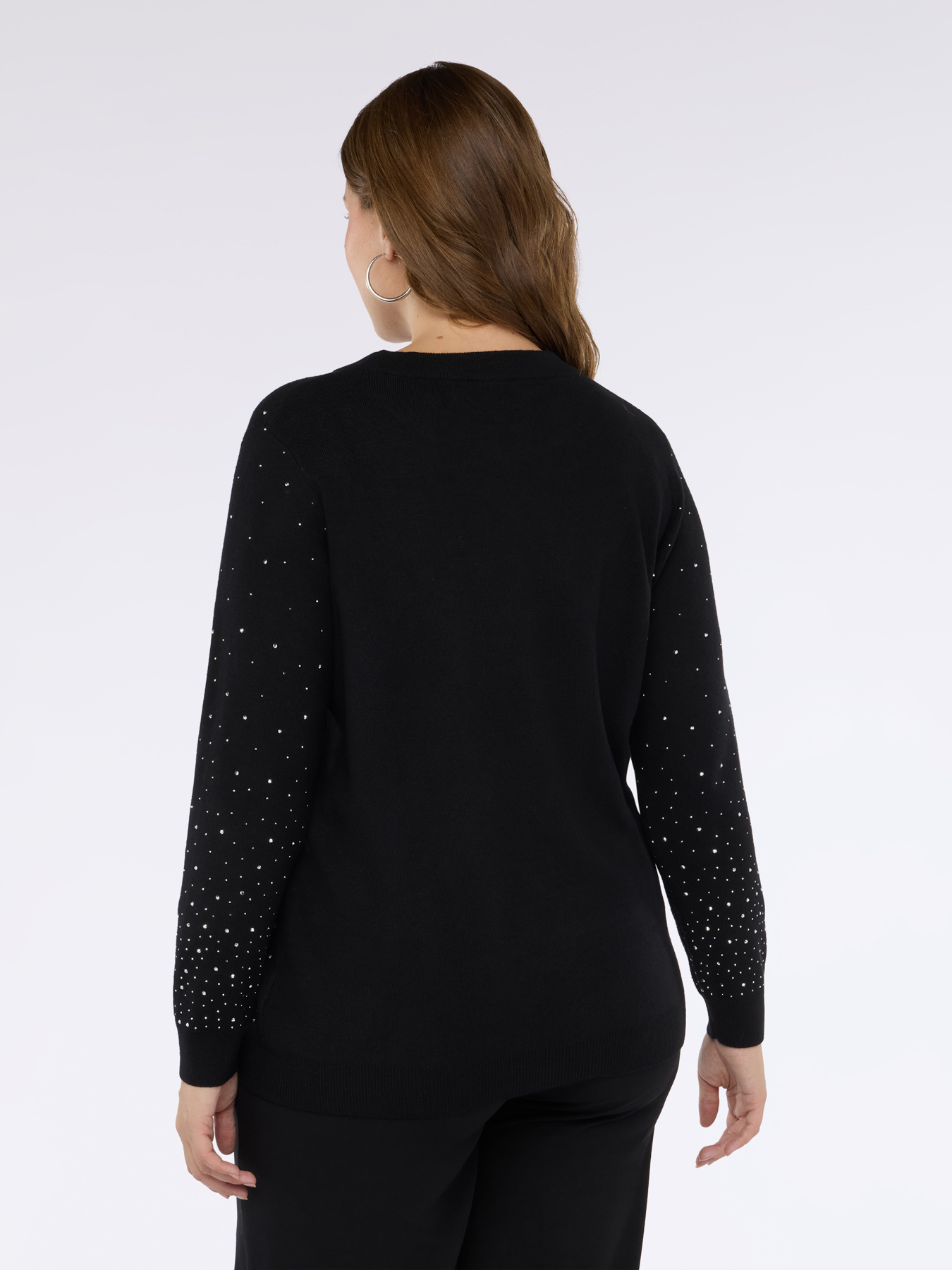 Crew neck sweater with luminous appliqu&eacute;s image number 1
