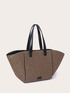 Shopping bag effetto stuoia con manici image number 3