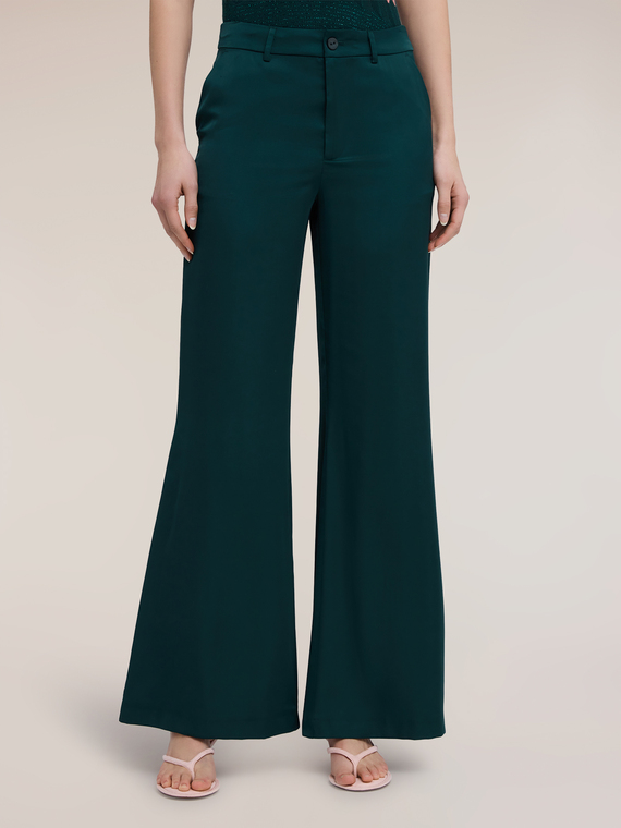 Satin palazzo pants