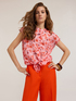 Korean-style shirt with floral print image number 0