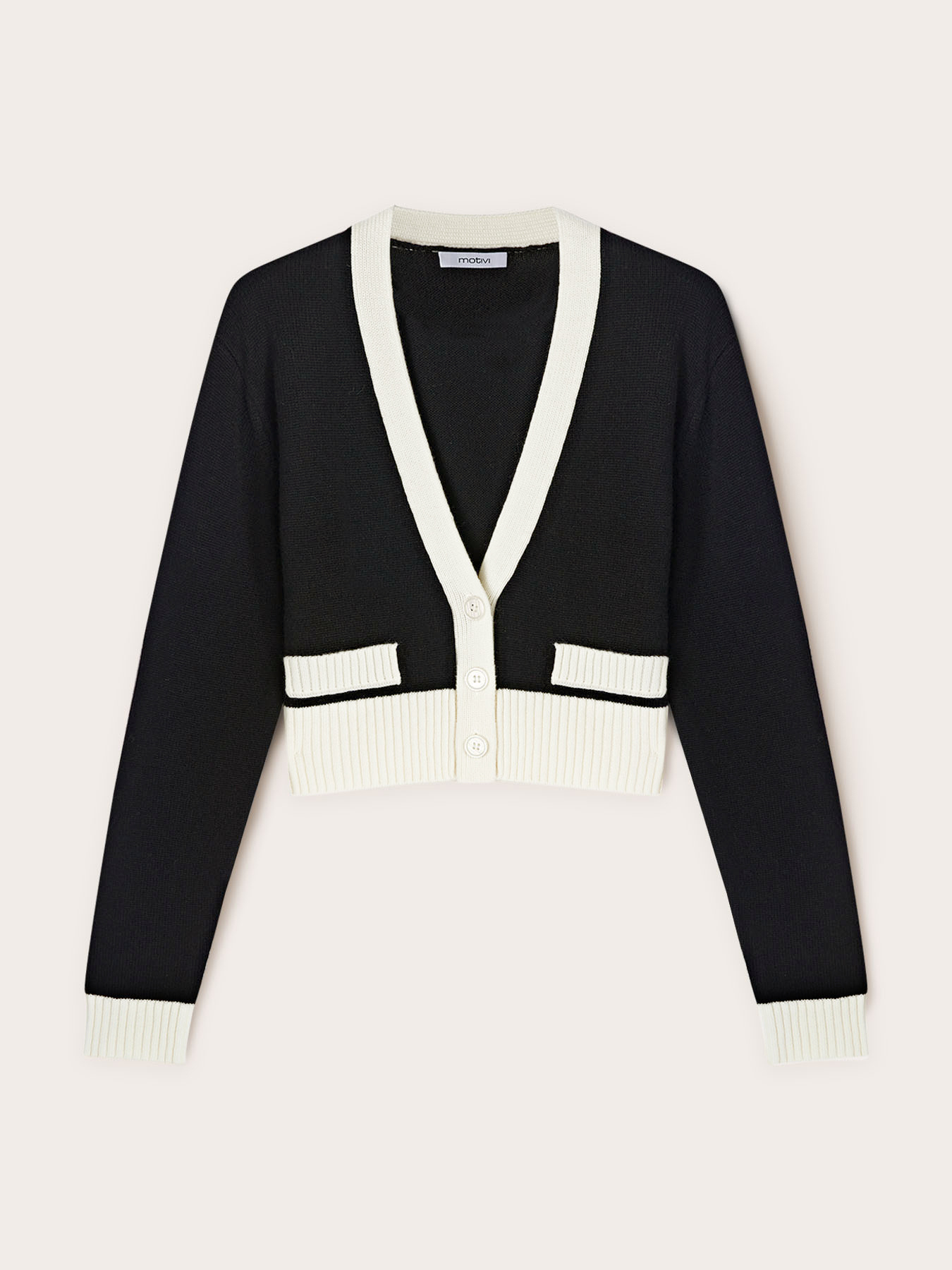 Kurzer zweifarbiger Cardigan image number 4