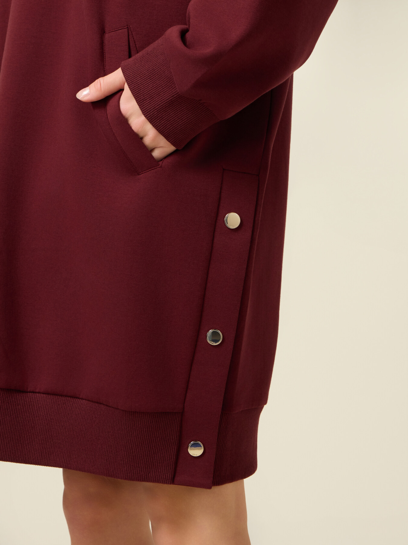 Vestito over in felpa con cappuccio image number 2