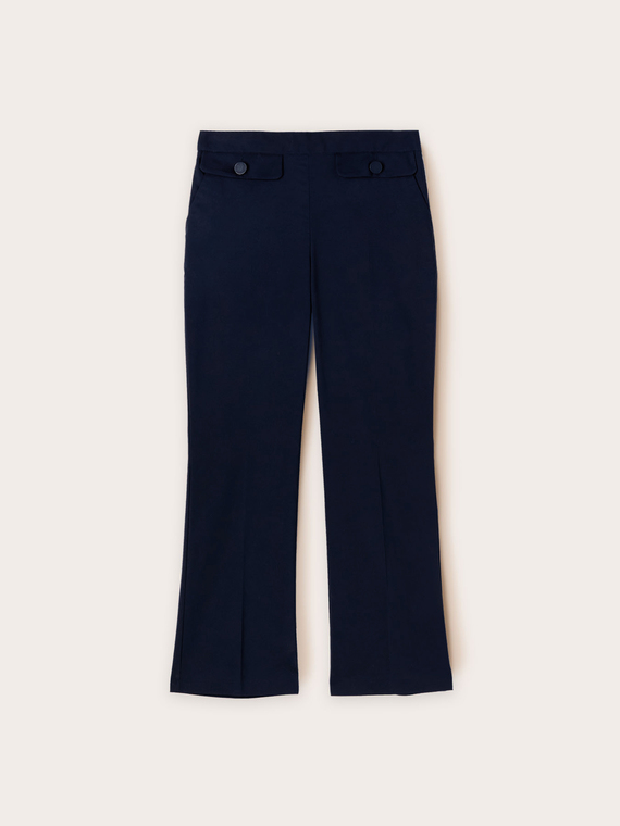 Pantalon kick flare en coton technique