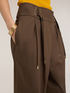 Poplin trousers with waist ties image number 3