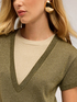 Pulover cu efect de suprapunere din lurex image number 3