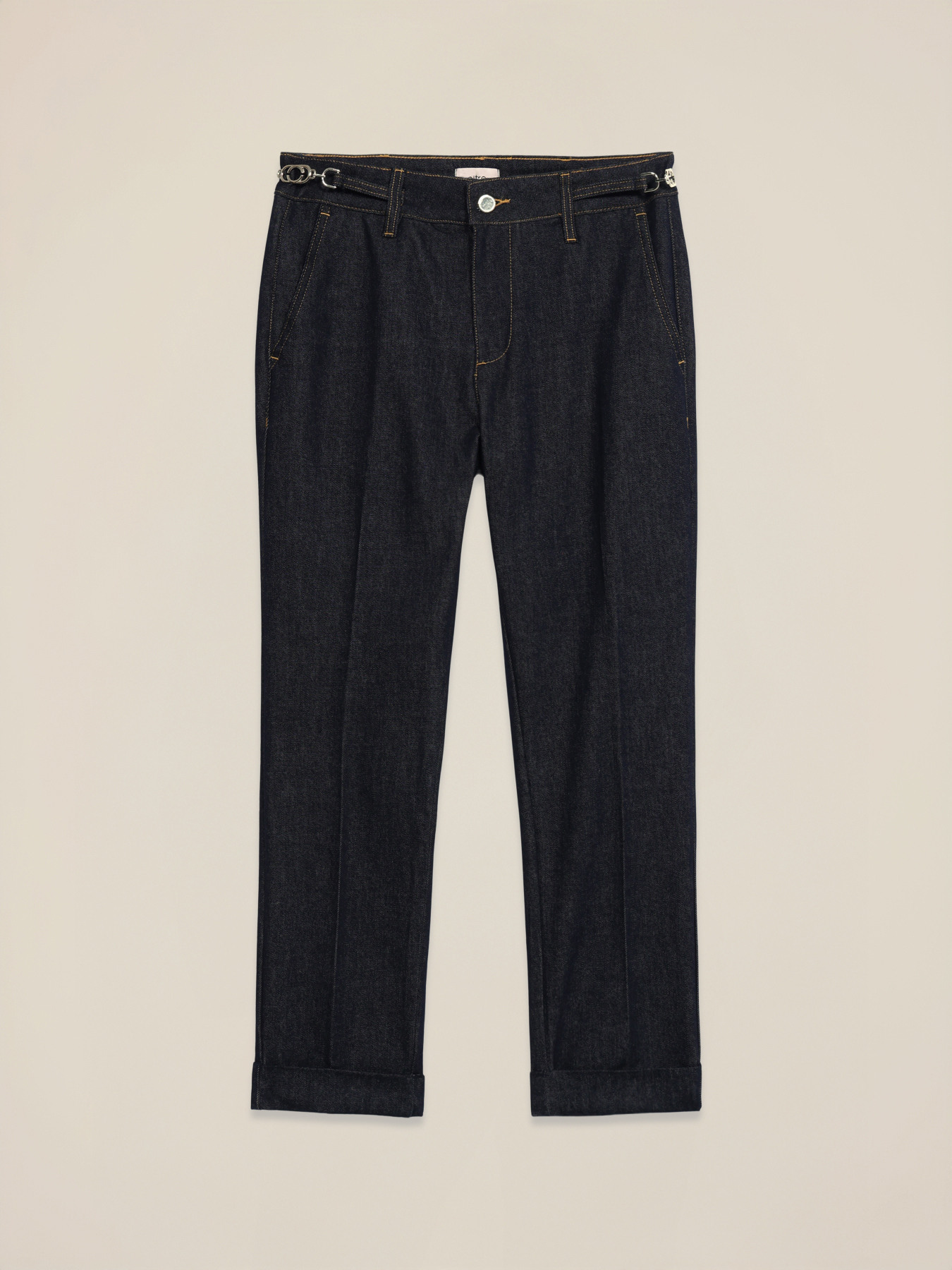 Regular Jeans mit Kettendetail image number 0