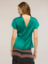 Blusa in raso con maniche a petalo image number 2