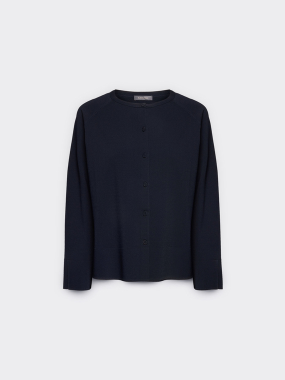 Cardigan col rond m&eacute;lange viscose