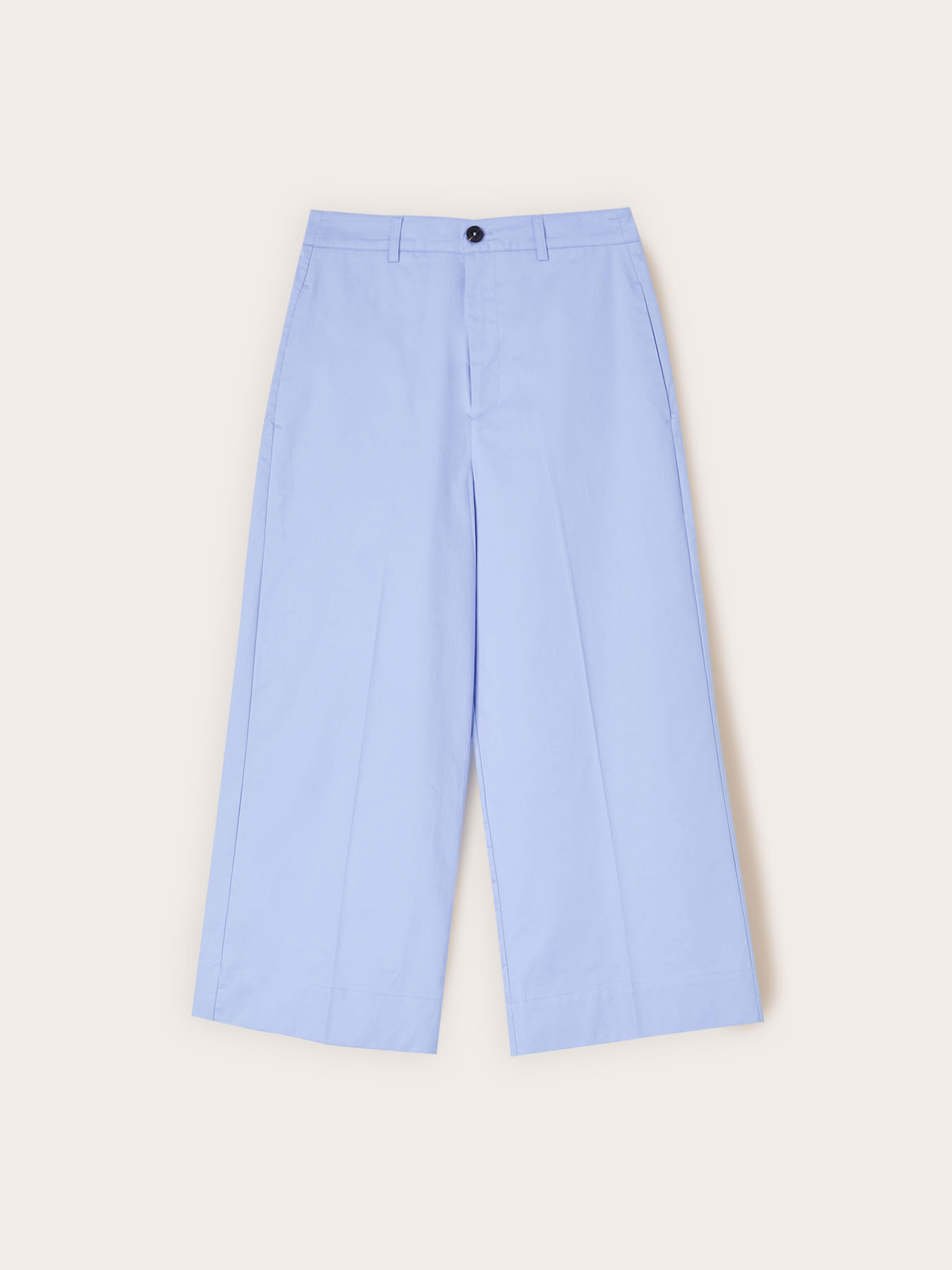 Cropped cotton blend canvas trousers image number 3