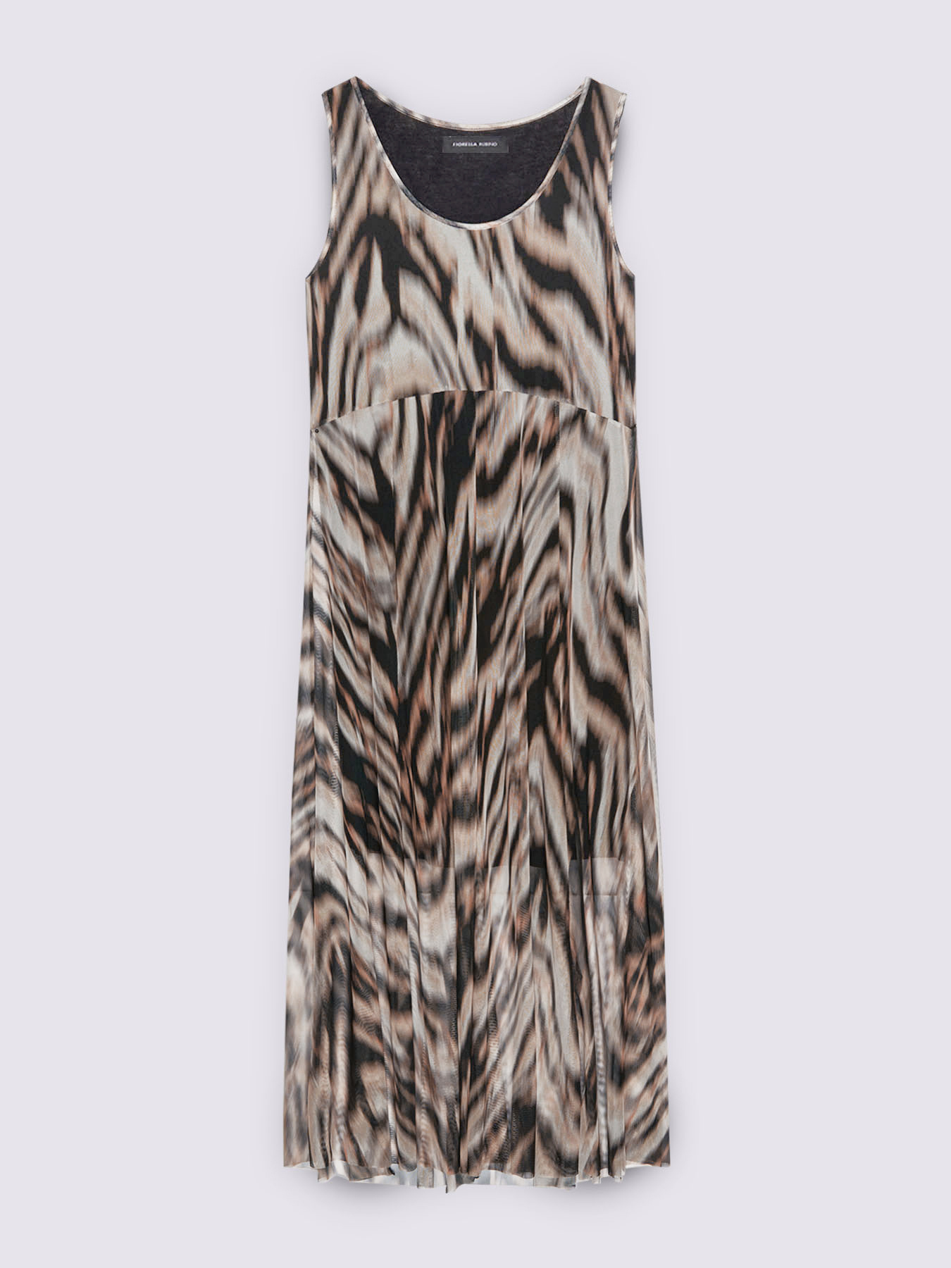 Langes Tüll-Kleid mit Flare-Schnitt und Print image number 4