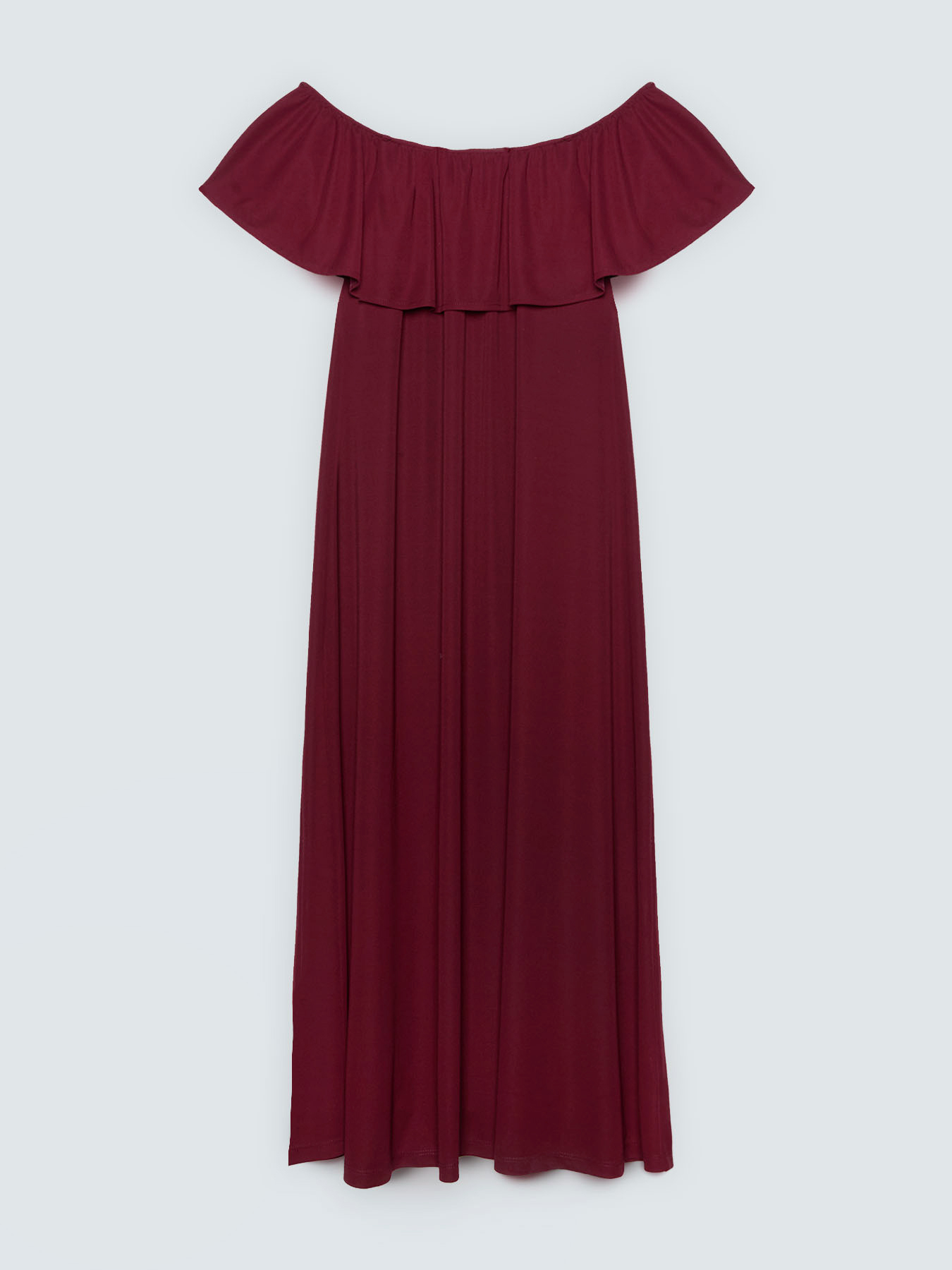 Robe longue Chill &agrave; &eacute;paules d&eacute;nud&eacute;es avec volants image number 1