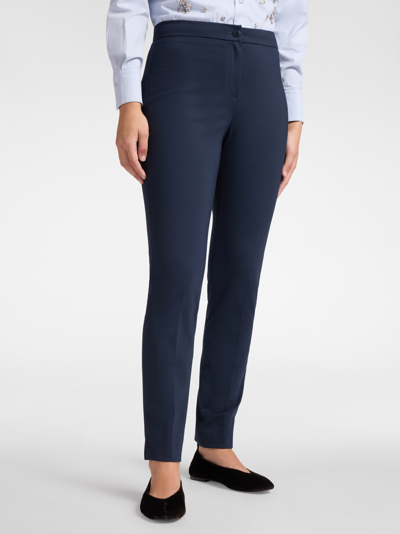 Slim Hose in Maille Milano image number 2