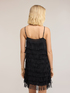 Rochie scurtă din georgette cu franjuri image number 1