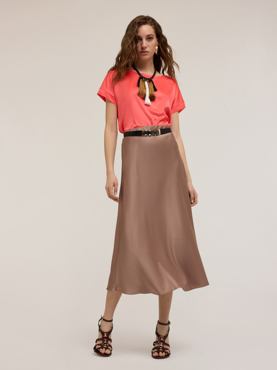 Dual fabric T-shirt