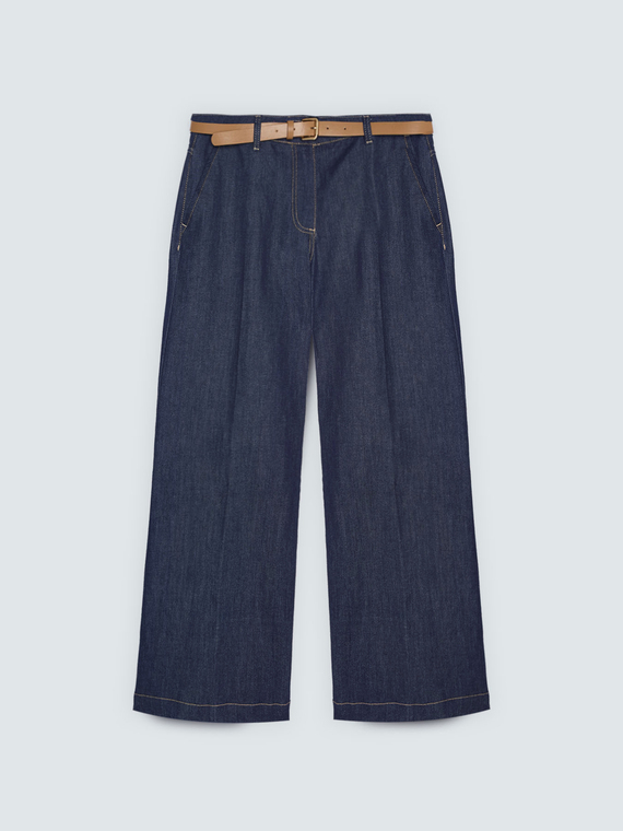 Wide Leg Jeans with removable belt