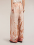 Palazzo pants in printed satin image number 1