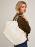 Curly tote bag in coated fabric image number 0