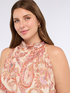 Top stampa paisley in creponne image number 3