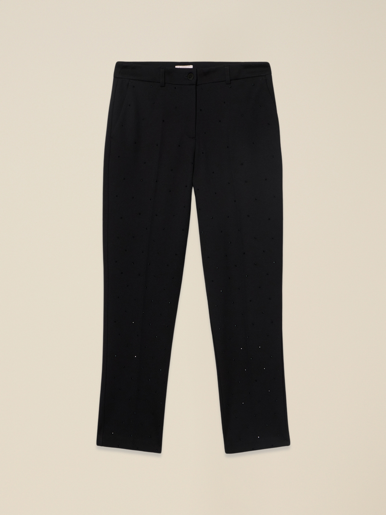 Pantaloni a sigaretta con cristalli image number 4