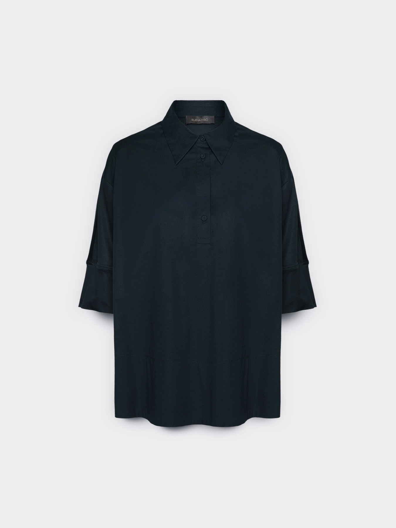 Boxy blouse with three-quarter sleeves image number 4