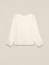Blusa maniche lunghe in raso di viscosa image number 3