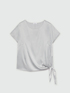 Bluse mit Viskose LENZING™ ECOVERO™ mit Knoten am unteren Saum image number 4
