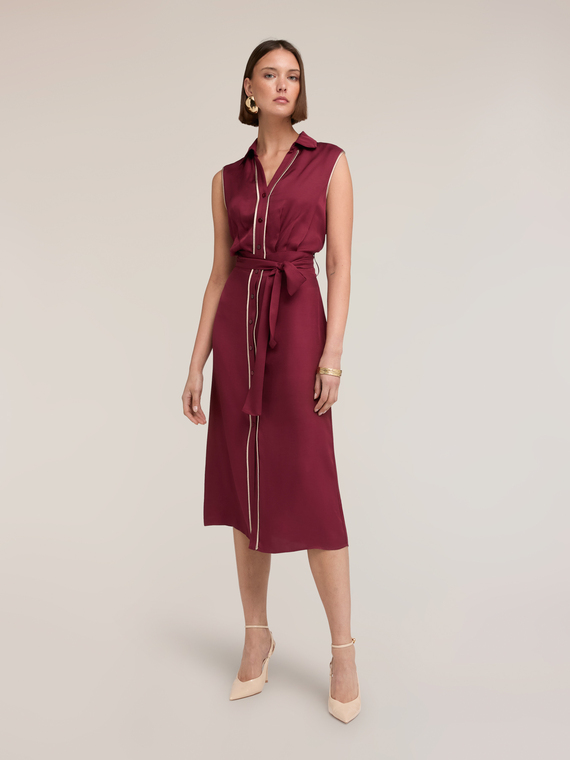 Rochie tip cămașă din twill cu curea