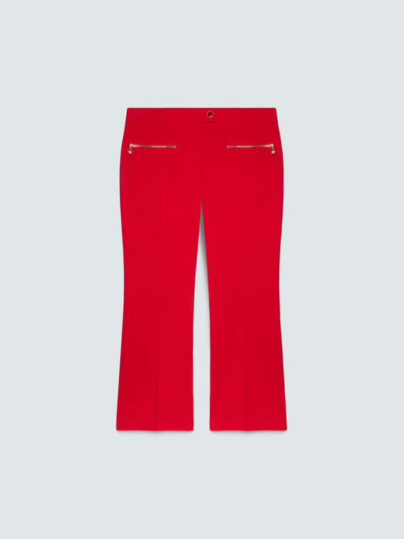 Kick-Flare-Hose aus leichter Baumwolle