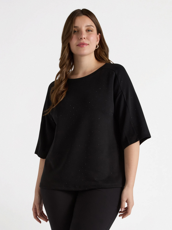Sweatshirt mit Strass