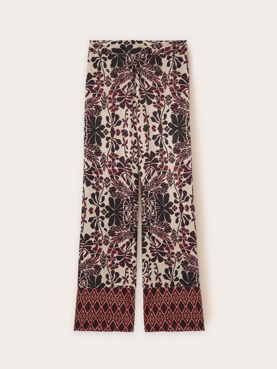 Pantaloni palazzo cu model boho