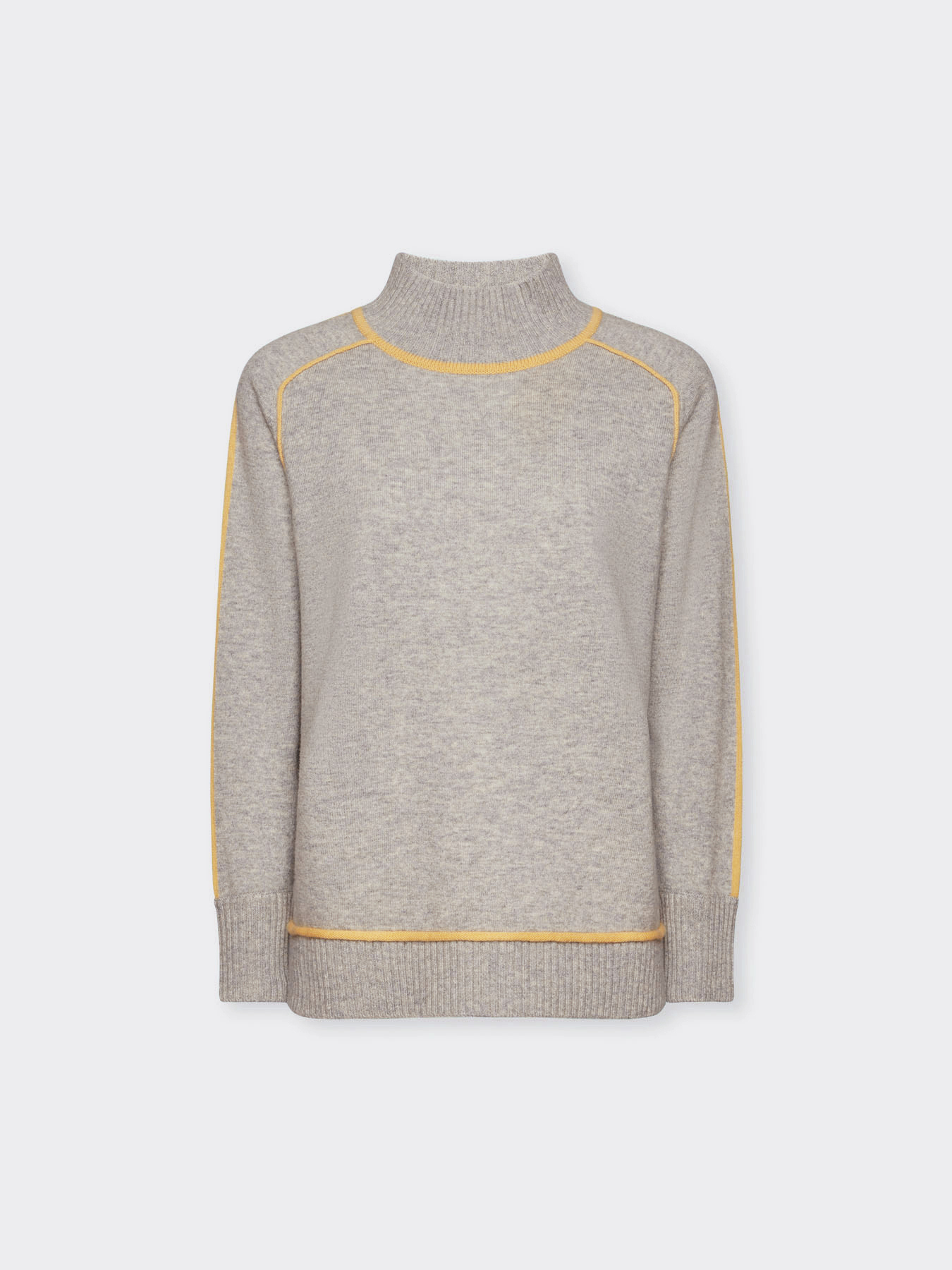 Wool jumper with contrasting edges