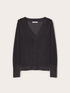 Maglia scollo a v in filato lurex image number 4