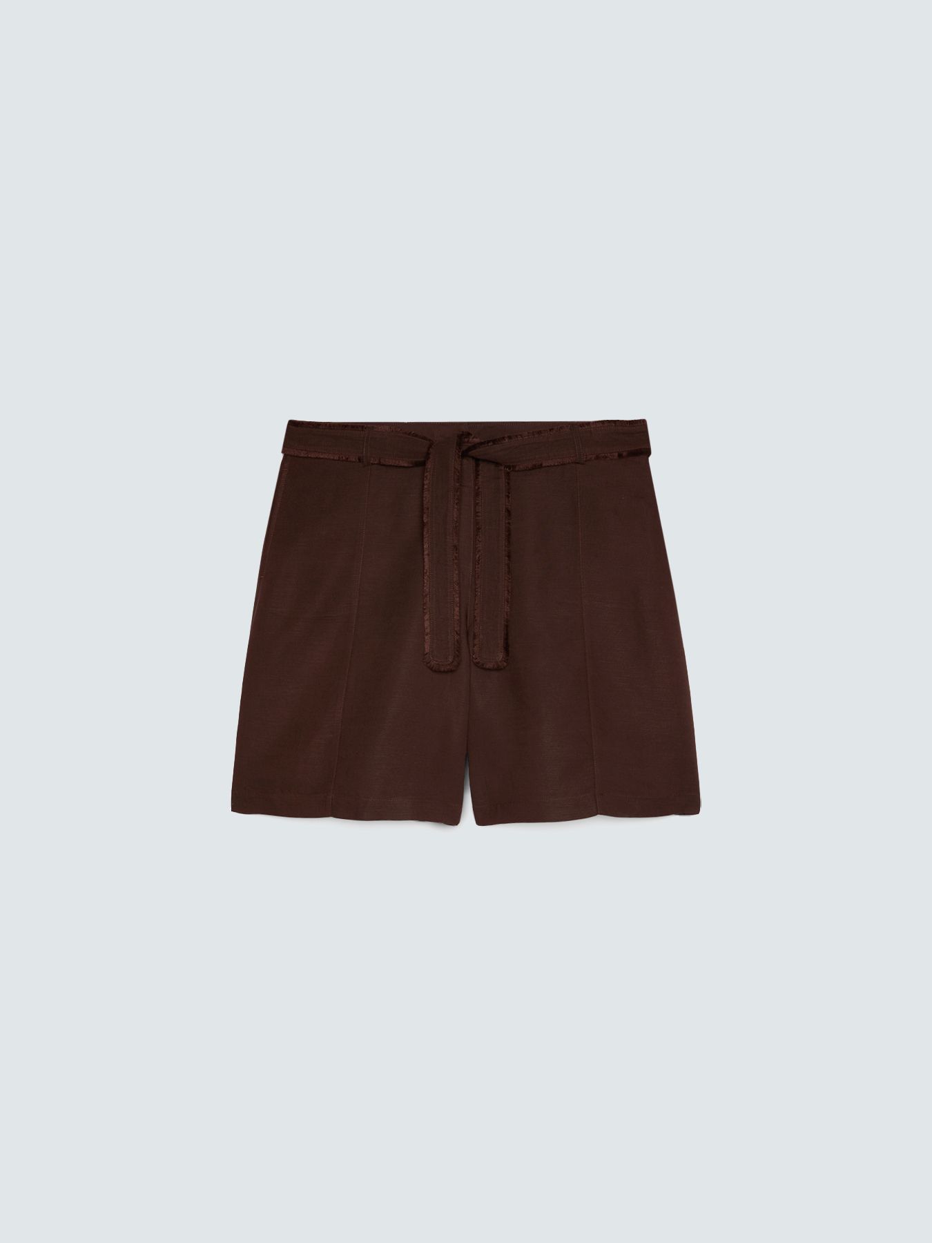 Shorts aus Leinen-Viskose-Mix mit G&uuml;rtel image number 4