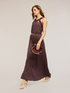 Long pleated dress in lurex jersey image number 2
