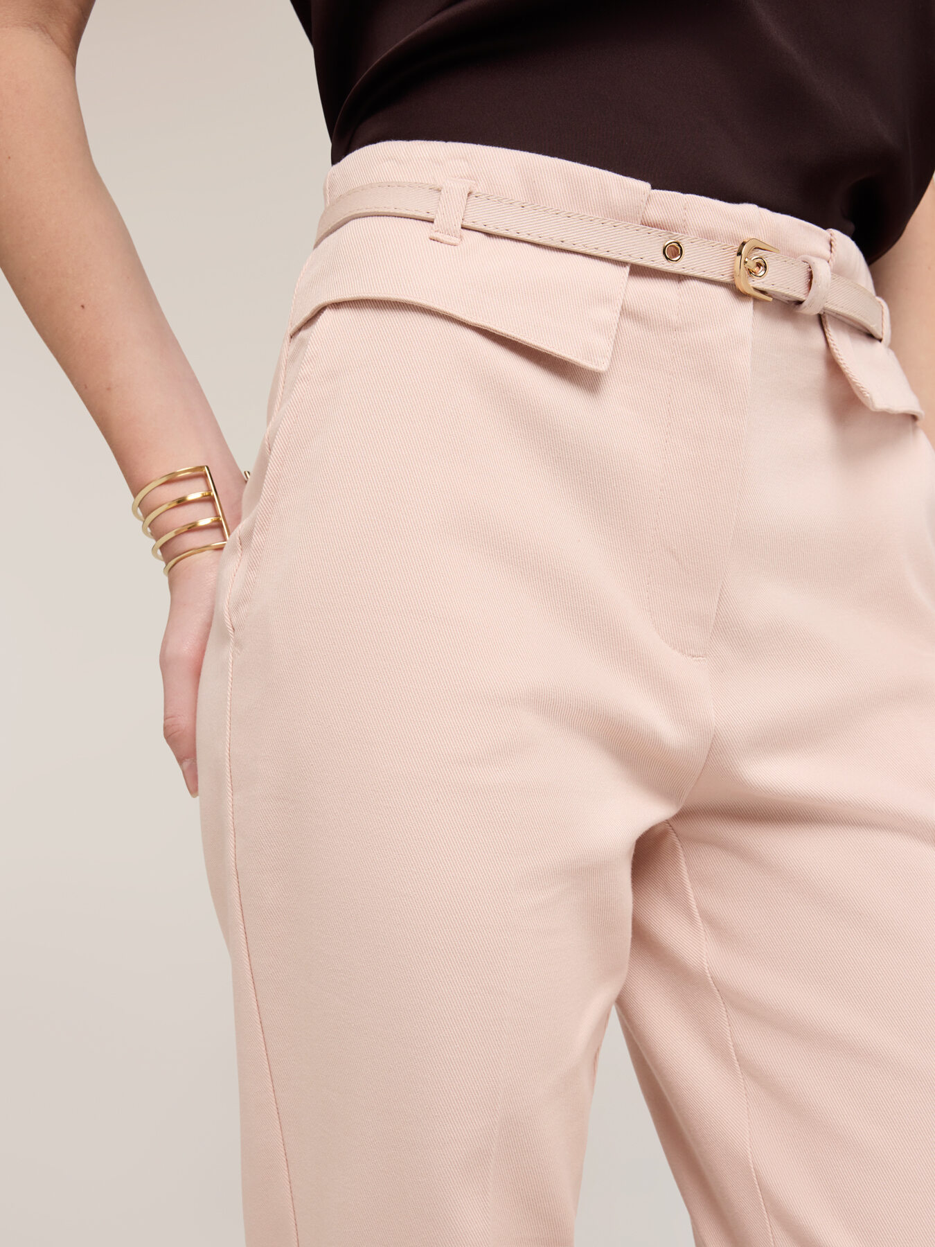 Flare pants in gabardine image number 2